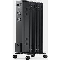 7 Fin Oil Filled Radiator 1500W - Black
