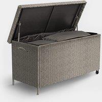 Rattan Look Outdoor Cushion Storage Box