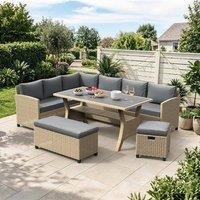 Kos Rattan Garden Corner Sofa Set