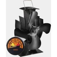 4 Blade Stove Fan with Temperature Gauge