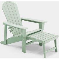 Westport Adirondack Green Garden Chair with Footstool