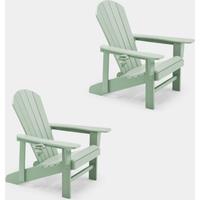 Westport Set of 2 Green Adirondack Chairs