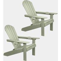 Westport Set of 2 Green Adirondack Chairs