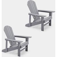 Westport Set of 2 Grey Adirondack Chairs