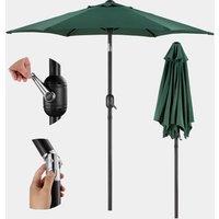 Dark Green 2m Steel Garden Parasol