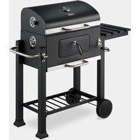VonHaus Charcoal BBQ 2 in 1 American Style Barbeque Grill and Wood Smoker