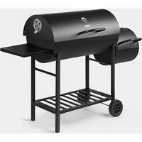 Barrel Charcoal BBQ with Offset Smoker