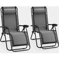 Verona Grey Padded Zero Gravity Chair Set of 2
