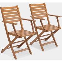 Cannes 2 Pack Wooden Folding Chairs