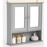 Shrewsbury Grey Mirrored Bathroom Cabinet