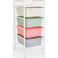 4 Drawer Pastel Storage Trolley