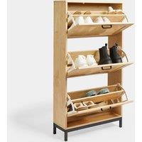 Lena Rattan Shoe Storage Cabinet