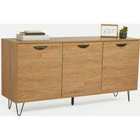 Capri Oak Effect 3 Door Sideboard