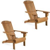 Set of 2 Folding Adirondack Chairs
