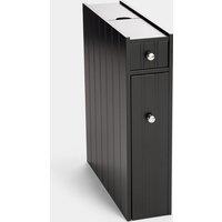 Shrewsbury Black Slim Bathroom Storage Unit