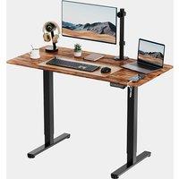 Black Standing Desk with Walnut Desktop 120x60cm