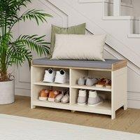 Ash Hall Shoe Storage Bench - Cream