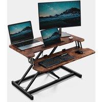 Dark Wood Standing Desk Converter