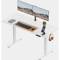 White Standing Desk 140x60cm with USB-C Charging Port