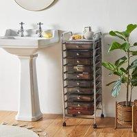 10 Drawer Trolley - Black