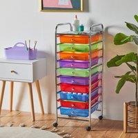 10 Drawer Trolley - Multi Colour