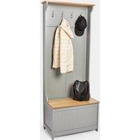 Ash Hallway Coat Rack with Shoe Storage Bench - Grey