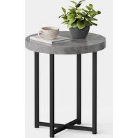 Concrete Effect Grey Side Table