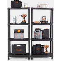 4 Tier Black Shelving Unit x 2