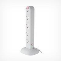 10 Socket Tower - White