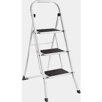Steel 3 Step Ladder - White