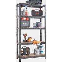 5-Tier Metal Shelving Unit Black (150 x 75 x 30cm)