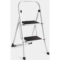 Steel 2 Step Ladder - White