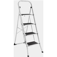 Steel 4 Step Ladder - White