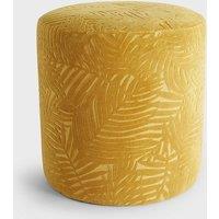 Jacquard Round Velvet Stool