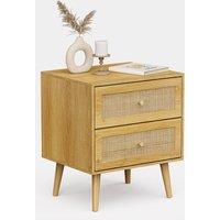 Sienna Rattan Bedside Table 2 Drawer