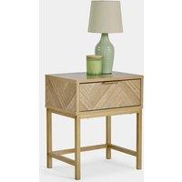 Ducie Herringbone Bedside Table