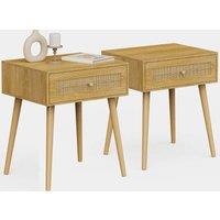 Sienna Rattan Bedside Tables Set of 2