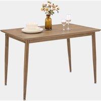 Burton 4 Seater Rustic Dark Wood Effect Dining Table