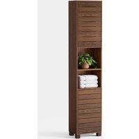 Chester Tallboy Bathroom Cabinet - Dark Wood