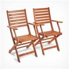 2 Pack Wooden Folding Chairs