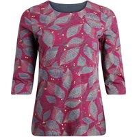 Weird Fish Saffia Organic Cotton Printed Sparkle Jersey T-Shirt Midnight Size 10