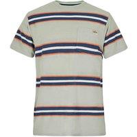 Weird Fish Littleton Organic Cotton Stripe T-Shirt Pistachio Size M