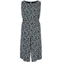 Weird Fish Roxi Eco Viscose Printed Culotte Jumpsuit Midnight Size 18