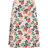 Weird Fish Malmo Organic Printed Jersey Skirt Rich Navy Size 18