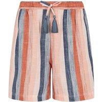 Weird Fish Thia Organic Cotton Stripe Shorts Pink Size 10