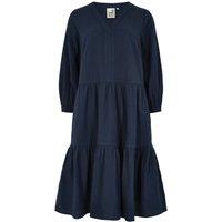 Weird Fish Margo Eco Seersucker Dress Navy Size 10