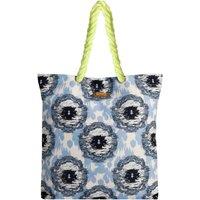 Weird Fish Bette Printed Beach Bag Pale Denim Size ONE