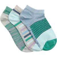 Weird Fish Loretta Trainer Socks 3 Pack Heather Size 4-7