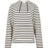 Weird Fish Jayda Striped Loopback Popover Hoodie Ecru Size 10