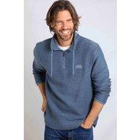 Weird Fish Cruiser 1/4 Zip Eco Macaroni Sweatshirt Navy Size XL